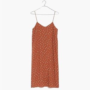 Madewell Cami Slip Midi Dress Inkspot Dots